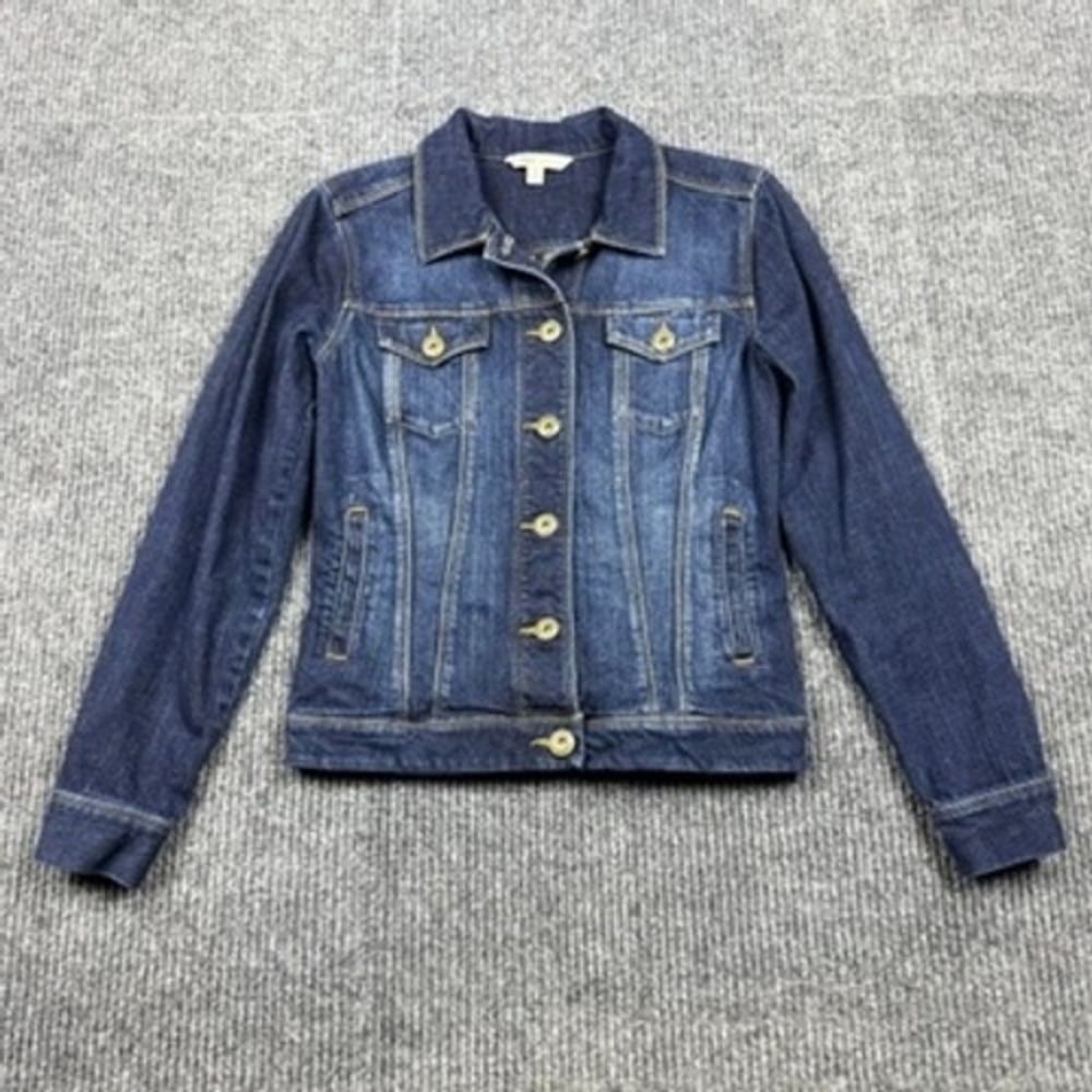 Cabi Jeans Women Blue Denim Jacket Style #721 Dark Wash Size XS